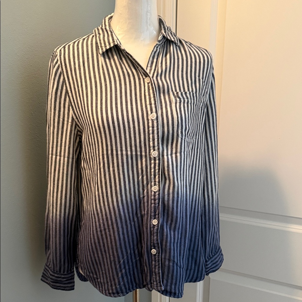 Beachlunchlounge Navy and White Striped Shirt PS